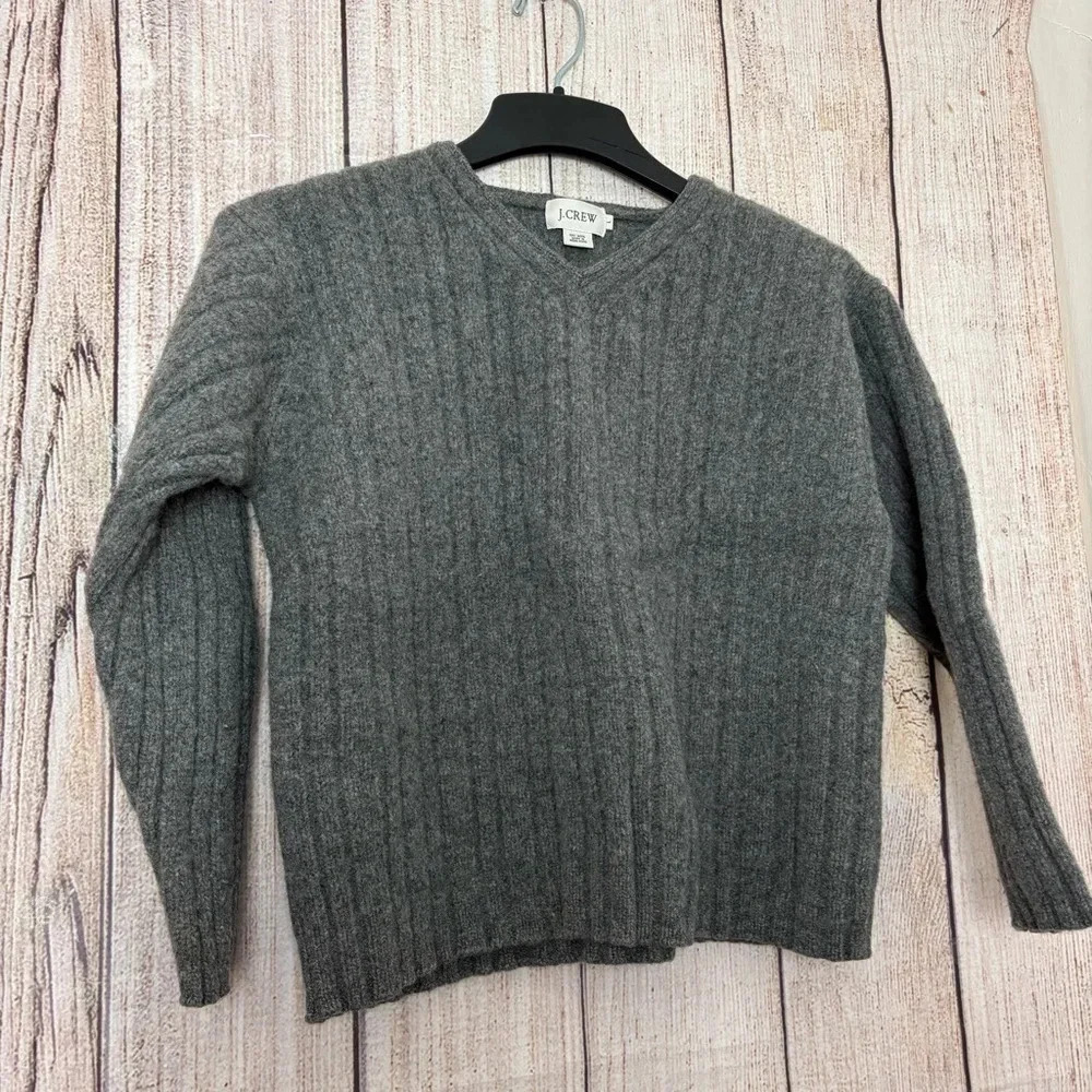 J.Crew Womens chunky Ribbed Wool Sweaters size Large - Picture 2 of 8
